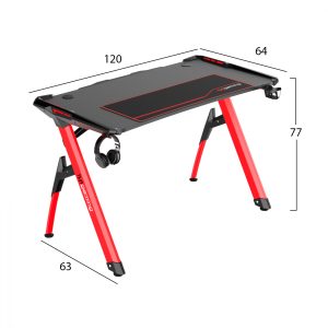 grafeio gaming pro rgb led kokkino podi 1