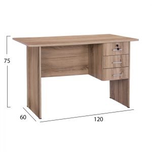 grafeio melaminis 120x60x75yek me 3 syrt 1