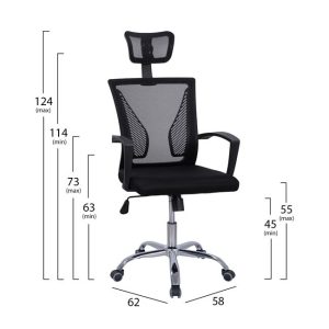 karekla grafeioy hm114901 me podi chromi 1