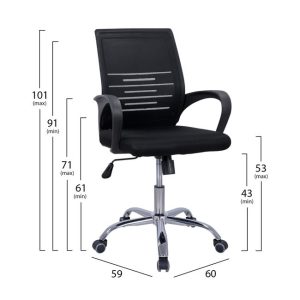 karekla grafeioy hm115001 me podi chromi 1