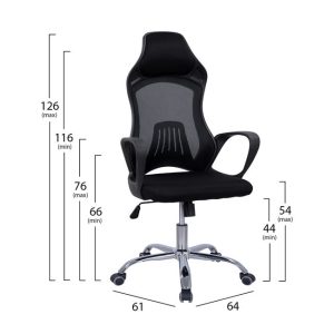 karekla grafeioy hm115201 me podi chromi 1