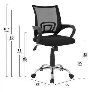 karekla grafeioy podi chromioy 1tmch hm1 1