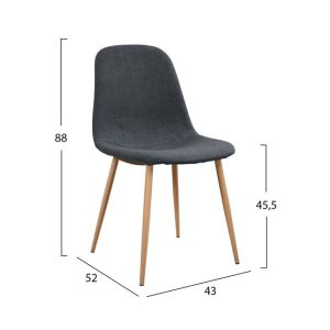 karekla leonardo hm0010010 me metallika 1