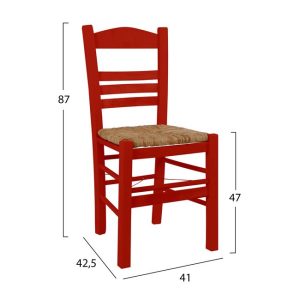 karekla paradosiaki kafeneioy kokkini me 1