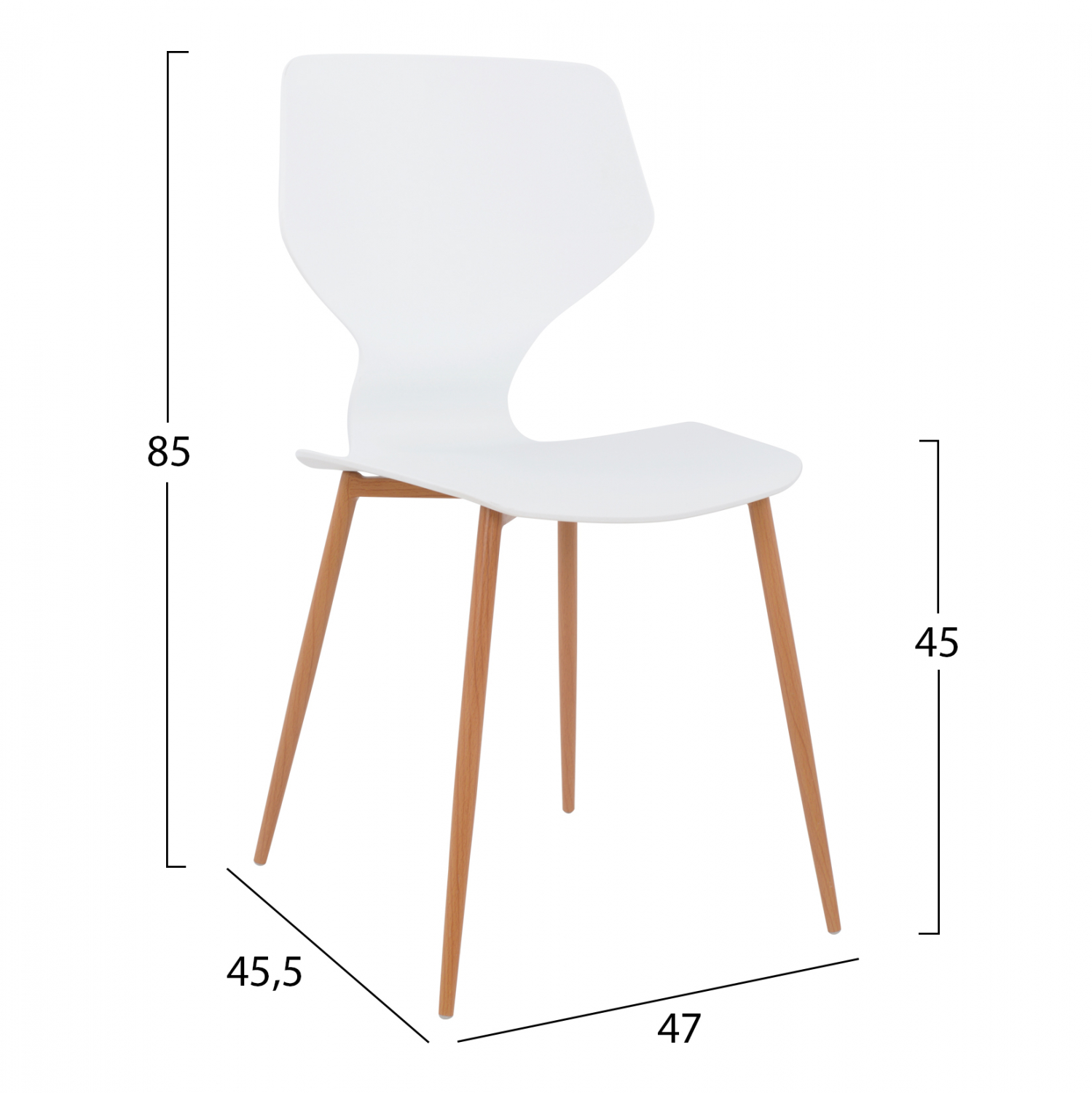 karekla polypropylenioy leyki me metalli 1 karekla polypropylenioy leyki me metalli 1