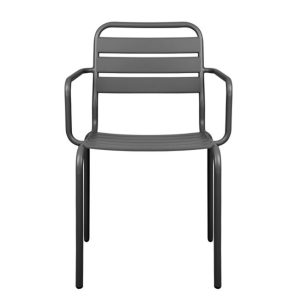 karekla polythrona metalliki anthraki hm 2