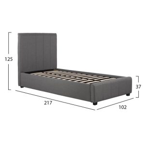 krebati mondy 90x200 me yfasma dark grey 1