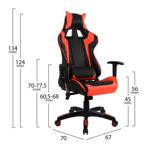 polythrona gaming hm105601 mayro kokkino 1
