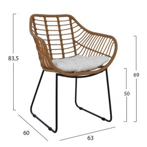 polythrona metalliki me masif skeleto sk 1