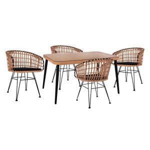 set 5tmch allegra wicker me trapezi 140x