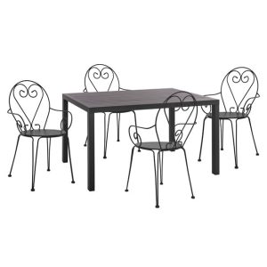 set 5tmch me trapezi aloyminioy 140ch80c 3