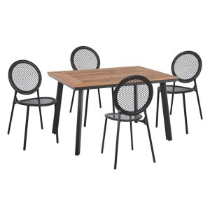 set 5tmch me trapezi aloyminioy polywood