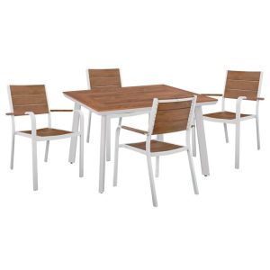 set 5tmch trapezi polythrones aloyminioy