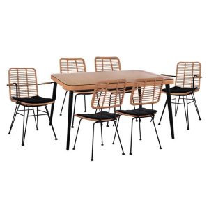 set 7tmch allegra wicker me trapezi 160x